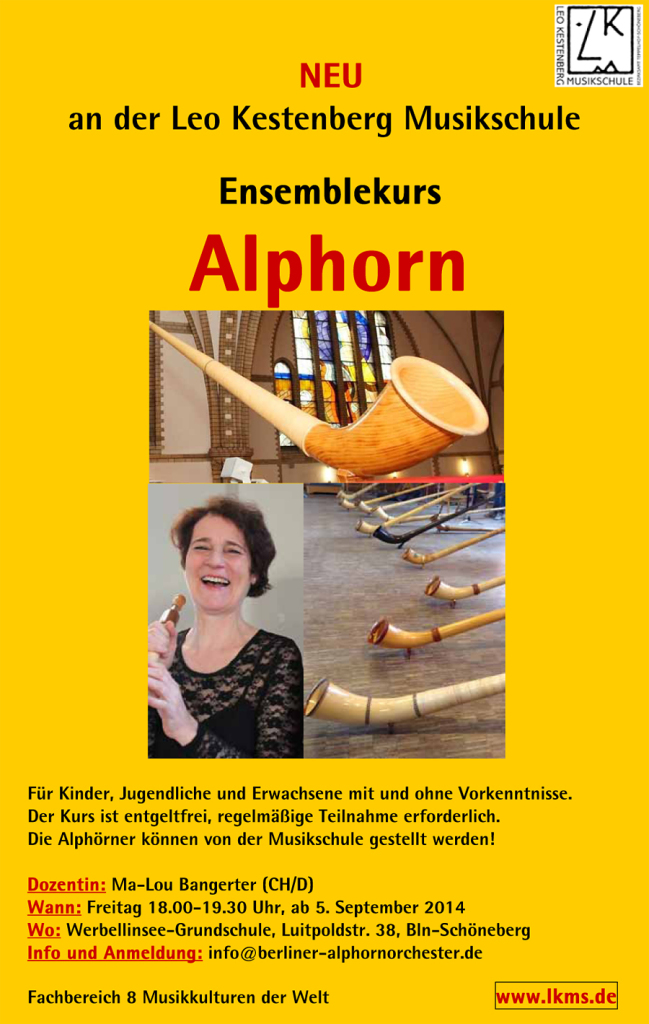 Regelmäßiger Ensemblekurs alphorn Berlin